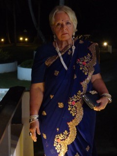 Sue In Blue Sari
